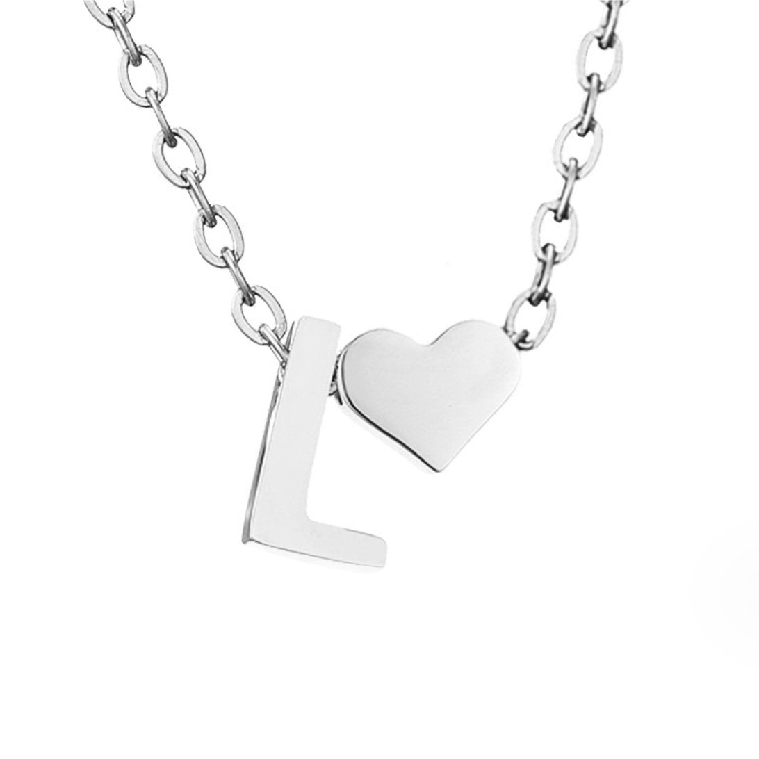 Forever Love & Letter Zilveren Ketting