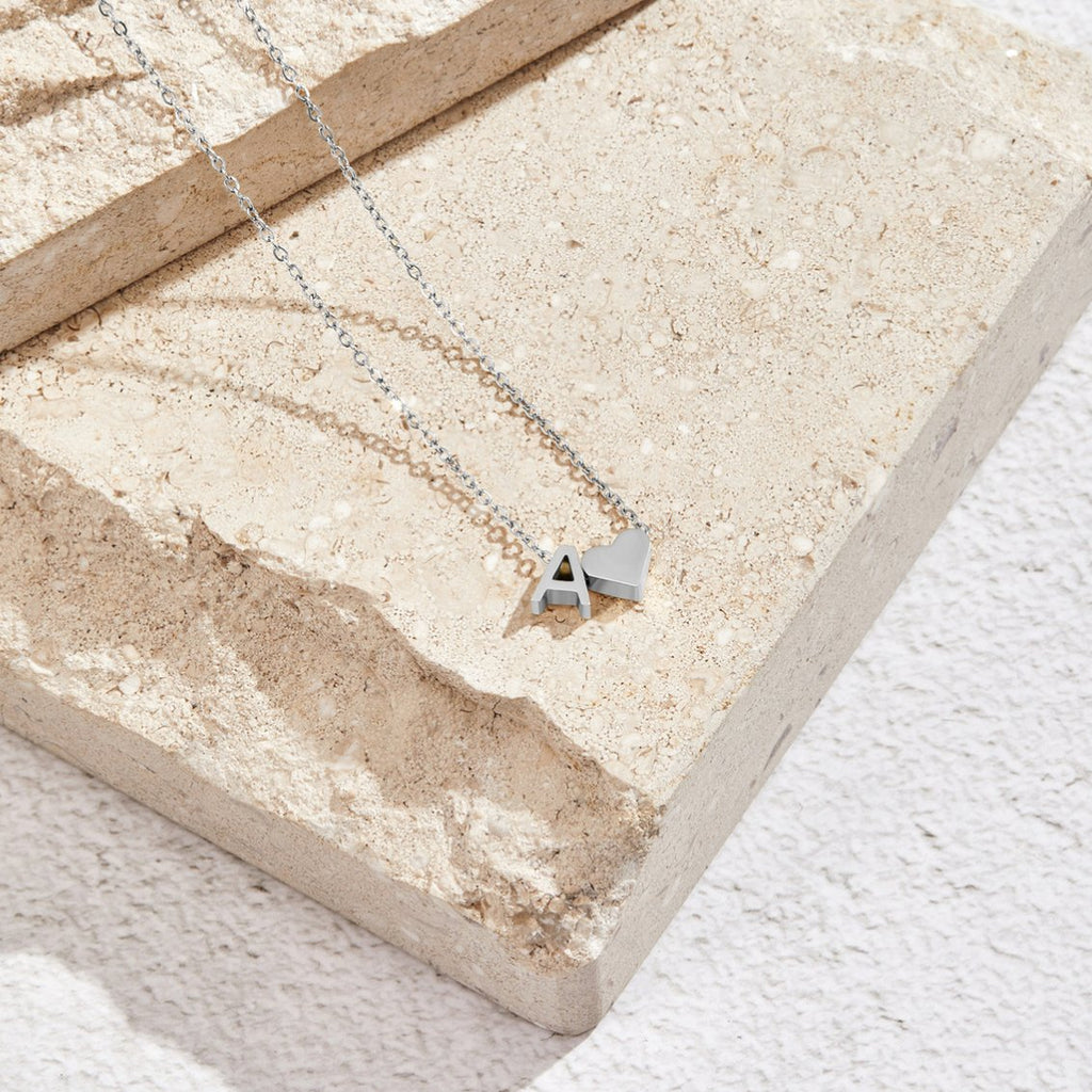 Forever Love & Letter Zilveren Ketting