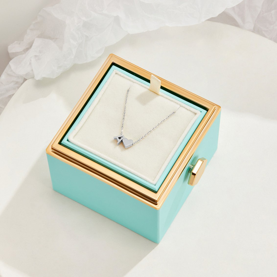 Forever Love & Letter Zilveren Ketting Secundaire afbeelding