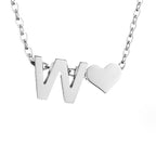 Forever Love & Letter Zilveren Ketting