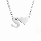 Forever Love & Letter Zilveren Ketting