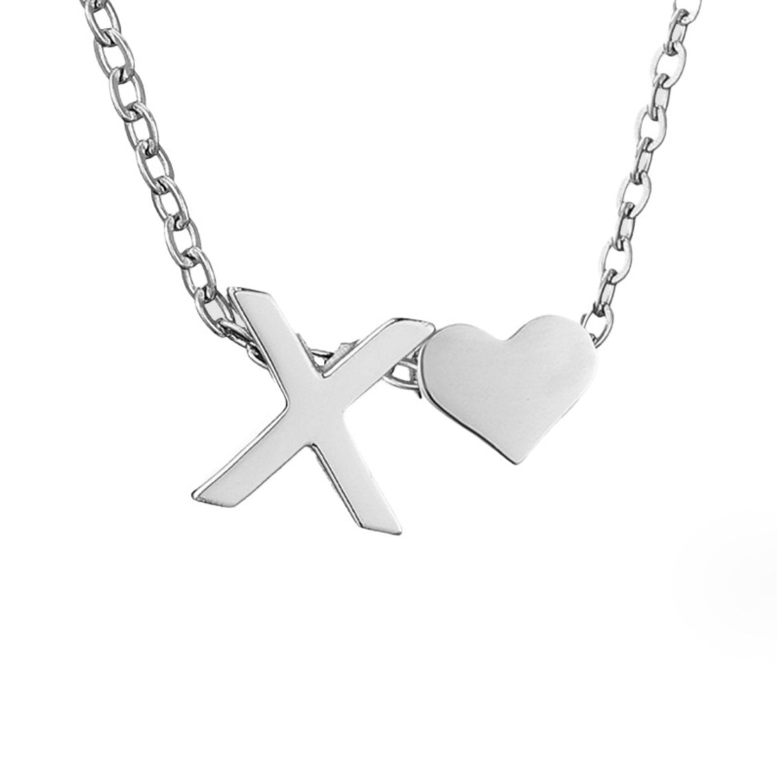 Forever Love & Letter Zilveren Ketting