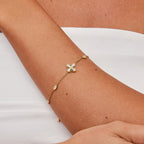 Gouden Four Leaf Clover Kristallen Armband