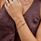 Gouden Four Leaf Clover Kristallen Armband