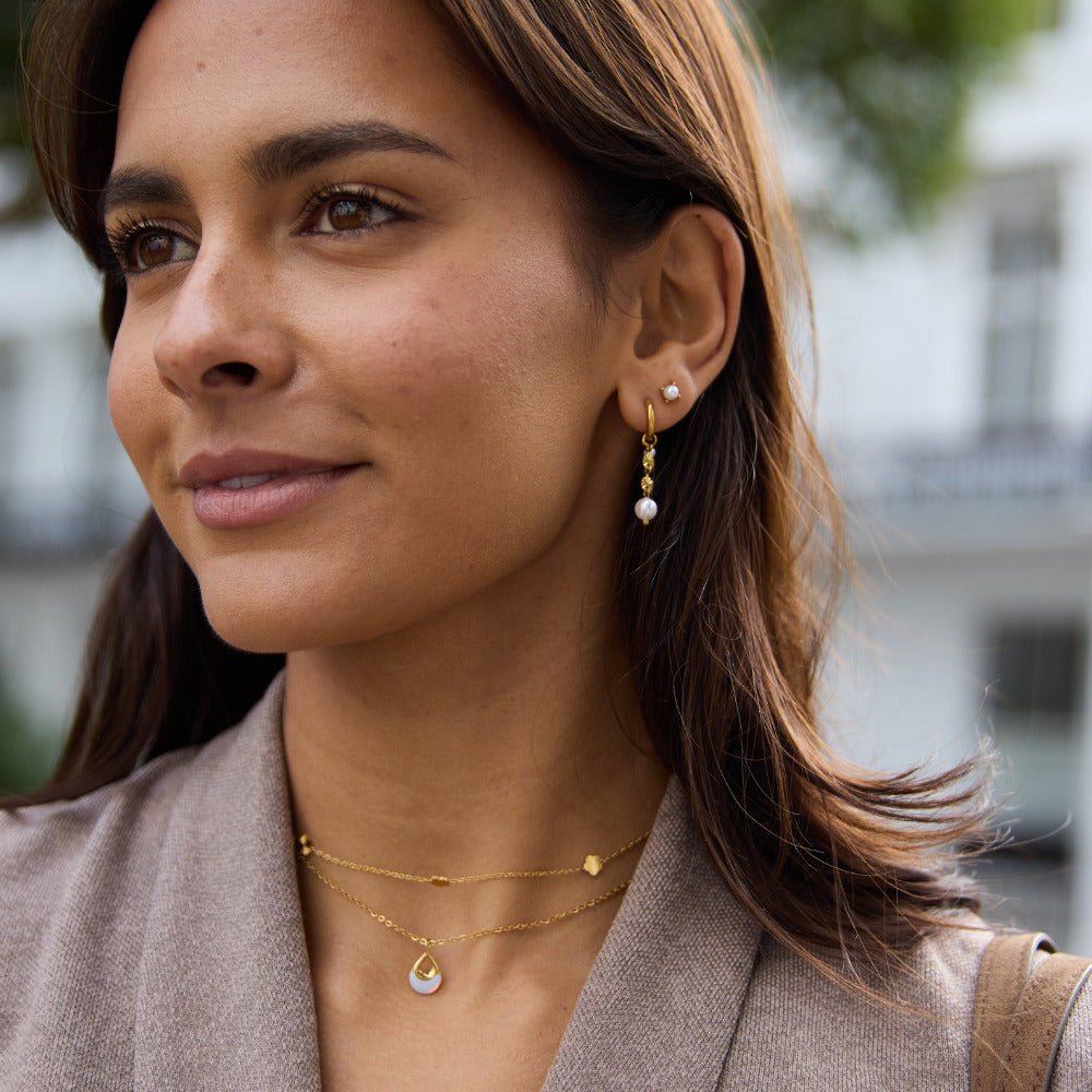 Sofia Parel Knopjes Oorbellen