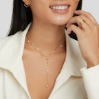 Lariat Parel Drop Ketting