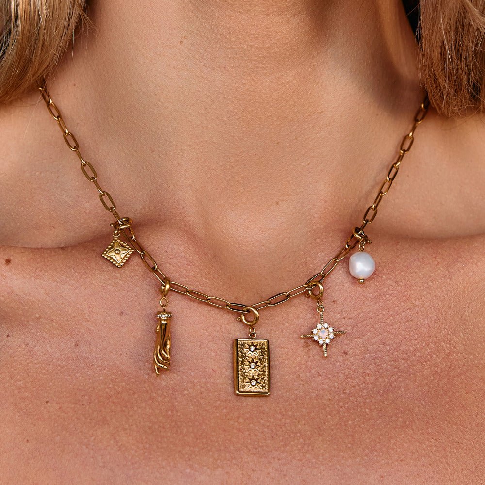 Gouden Freshwater Parel Charm