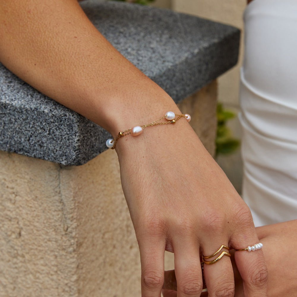 Freshwater Parel Gelaagde Armband Secundaire afbeelding