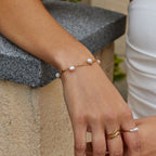 Gouden Freshwater Parel Gelaagde Armband