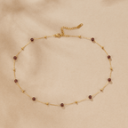 Garnet Wijnrode Kralen Ketting