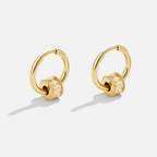 Gigi Kristallen 18K Gouden Ronde Oorbellen