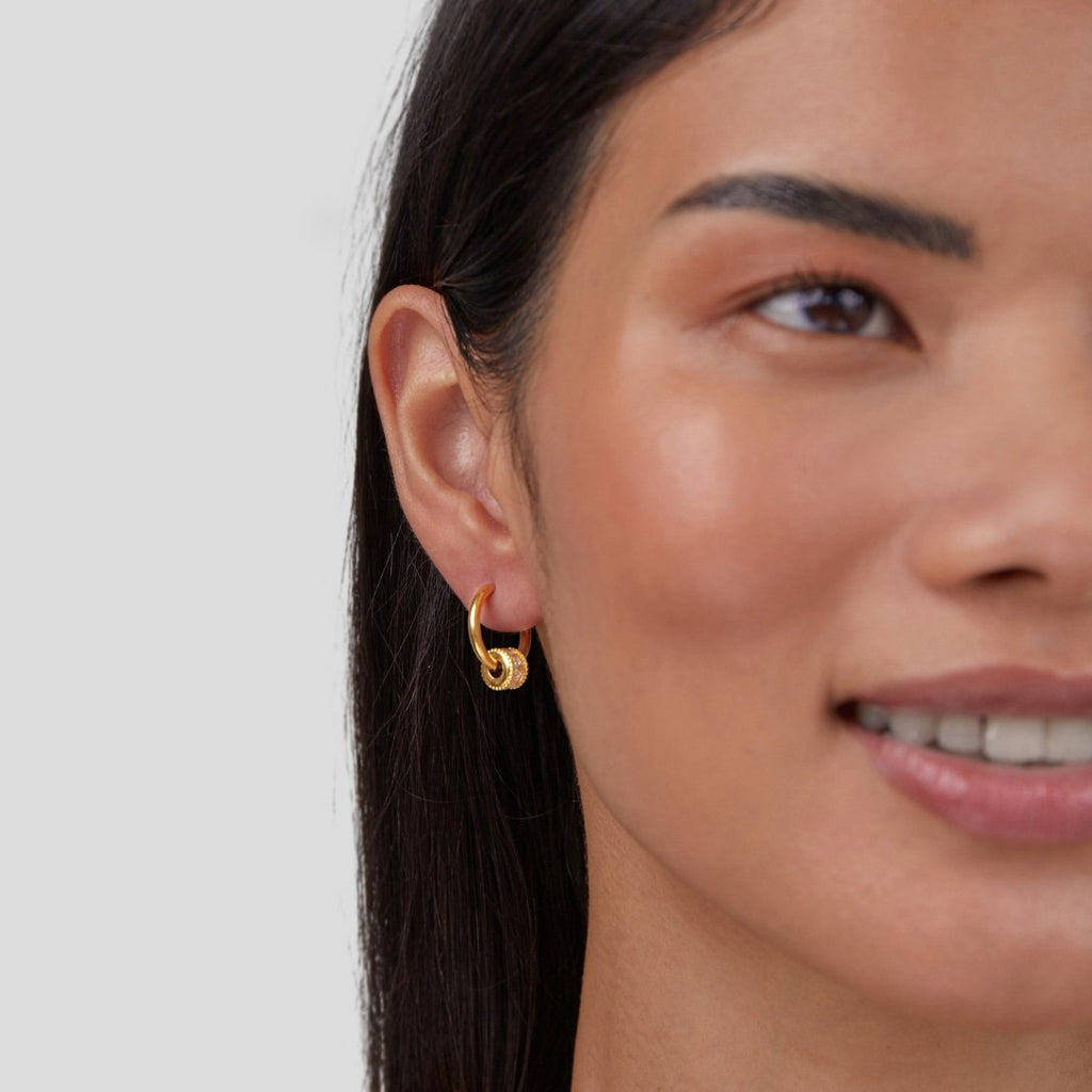 Gigi Kristallen 18K Gouden Ronde Oorbellen
