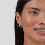 Gigi Kristallen 18K Gouden Ronde Oorbellen