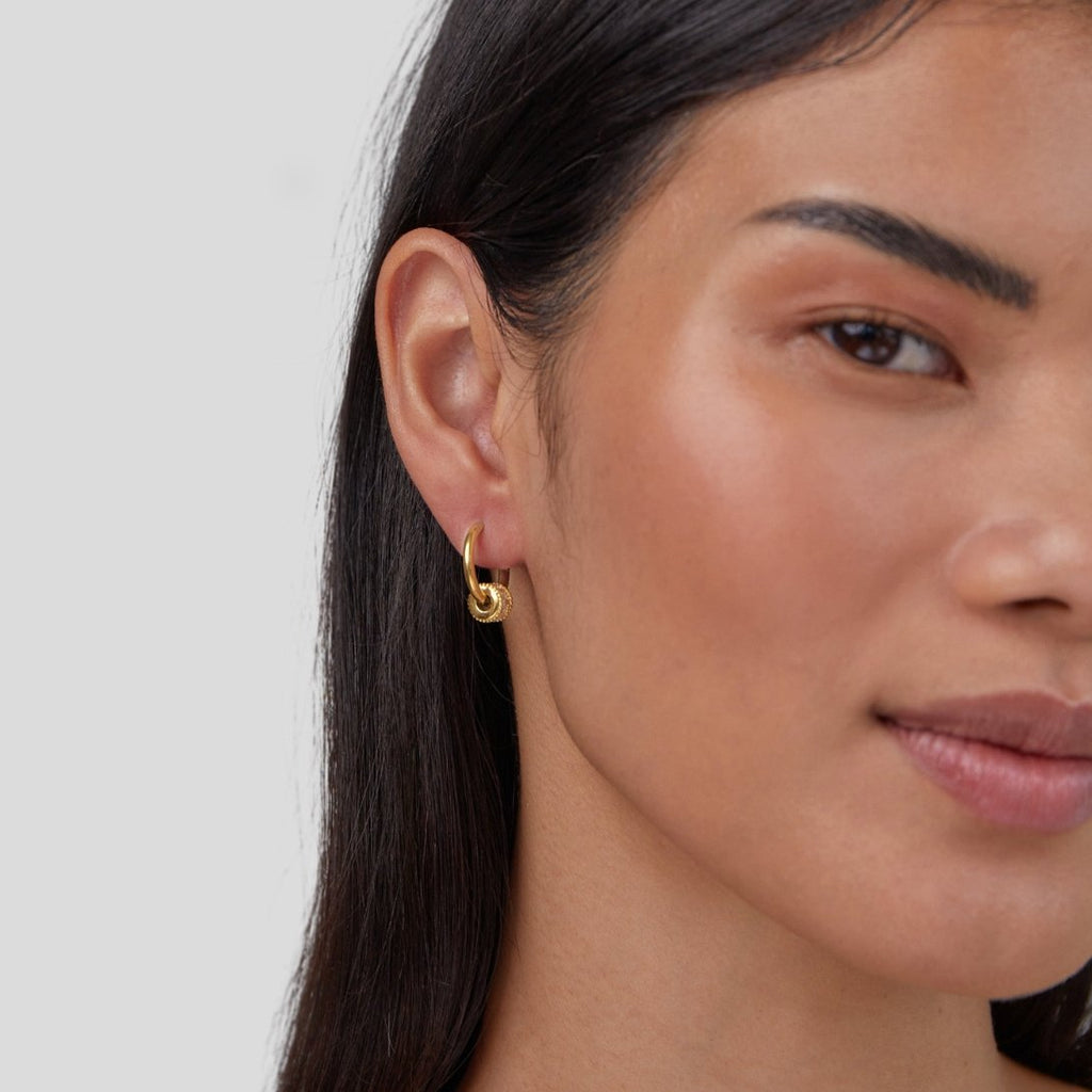 Gigi Kristallen 18K Gouden Ronde Oorbellen