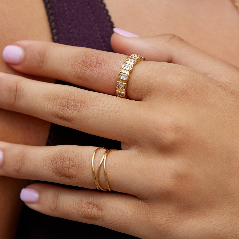 Gigi Square Kristallen Ring Secundaire afbeelding