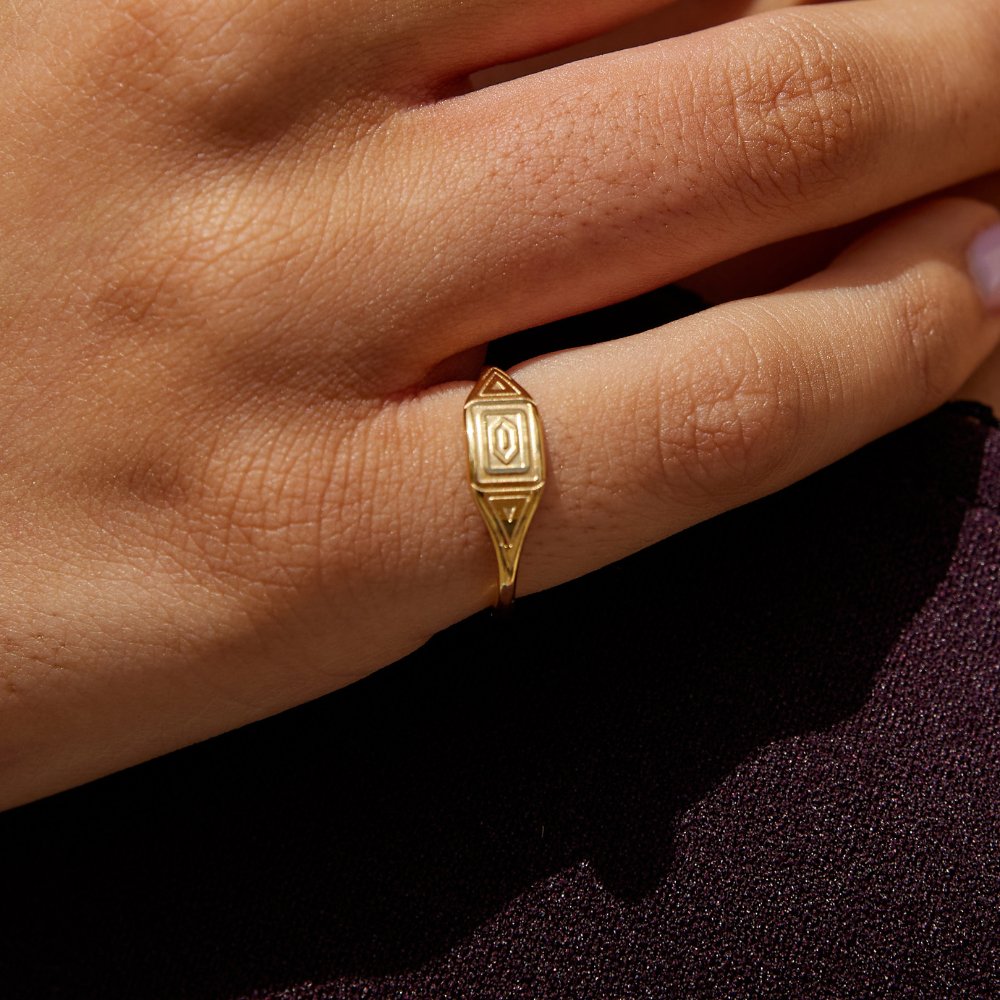 Gouden Adaline Ring Secundaire afbeelding