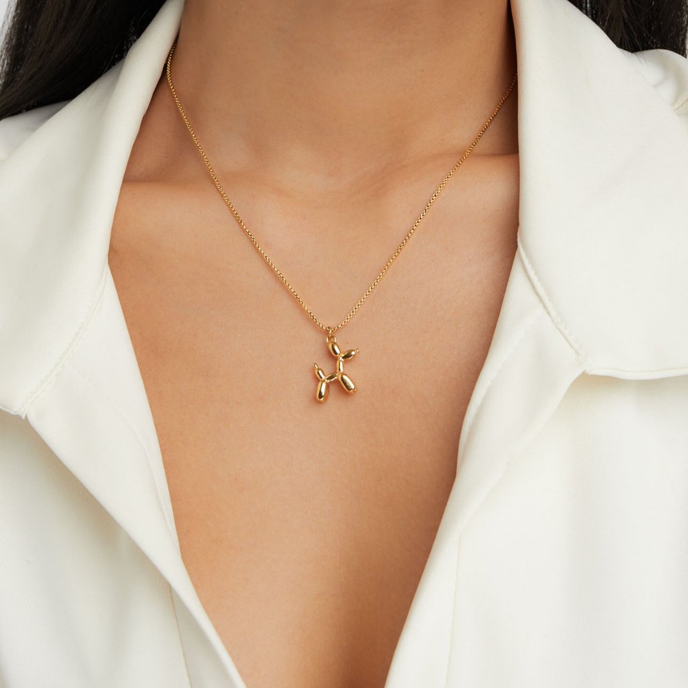 Gouden Balloon Animal Ketting