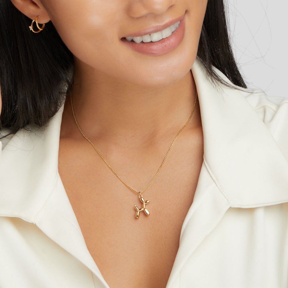 Gouden Balloon Animal Ketting