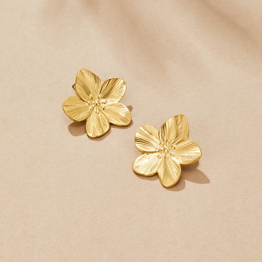 Gouden Blossom Oorbellen