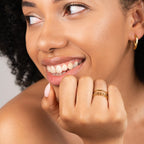Gouden Ketting Gelaagde Ring