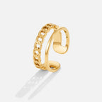 Gouden Ketting Gelaagde Ring