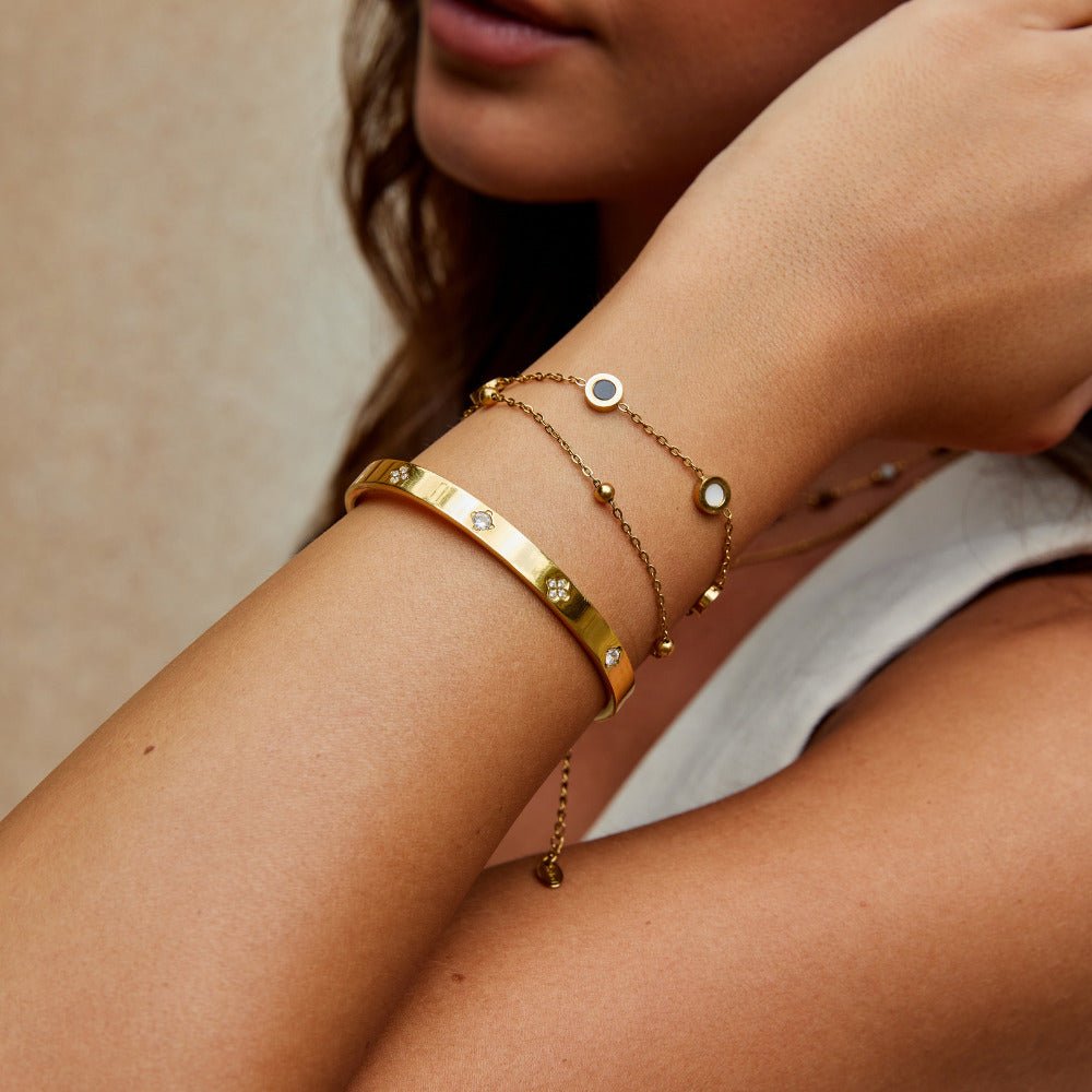Gouden Klavertjes Armband