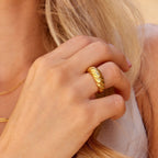 Gouden Croissant Ring