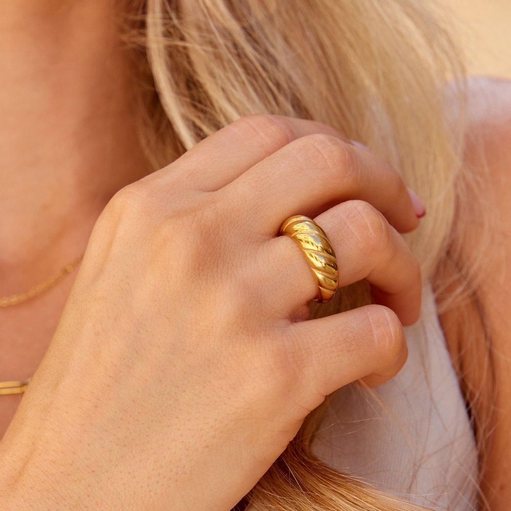 Gouden Croissant Ring