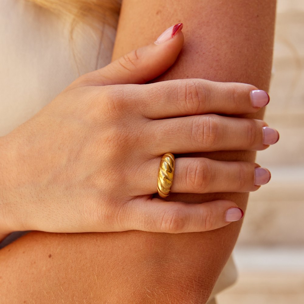 Gouden Croissant Ring