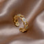 Gouden & Kristallen Honeycomb Ring
