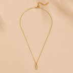 Gouden Kristallen Paperclip Hanger Ketting