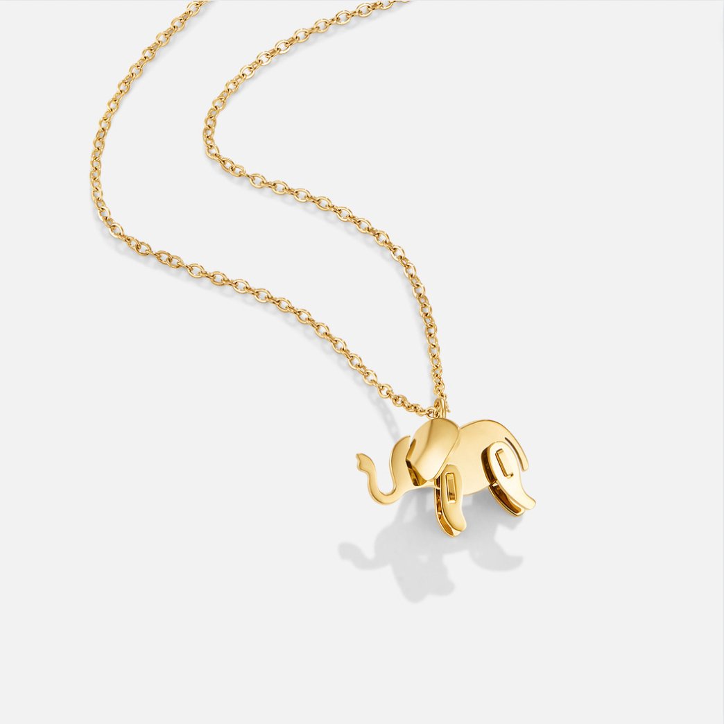 Gouden Elephant Ketting