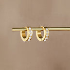 Gouden Eula Parel Ronde Oorbellen