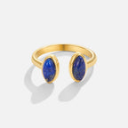 Gold Lapis Lazuli Wikkel Ring