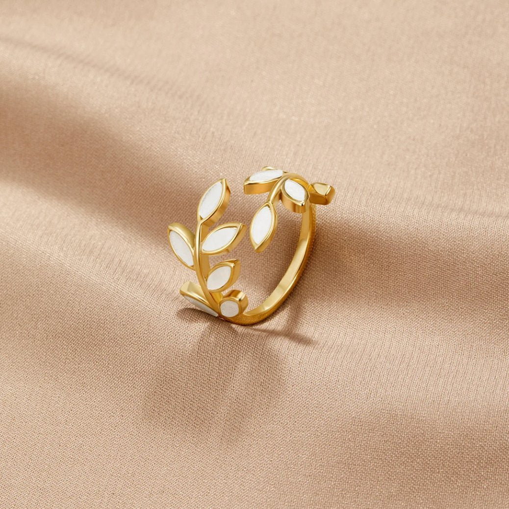 Gouden Leaf Ring Hoofdafbeelding