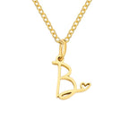 Gouden Letter & Hartje Ketting