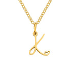 Gouden Letter & Hartje Ketting