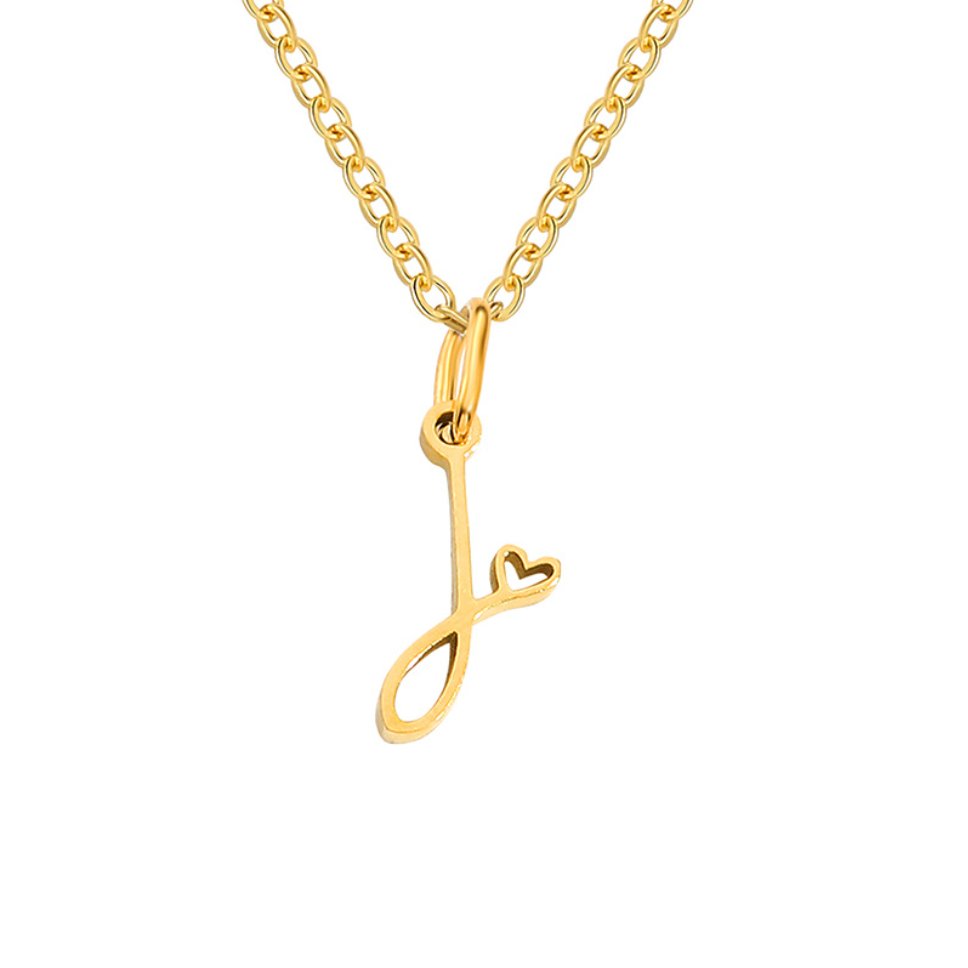 Gouden Letter & Hartje Ketting