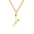 Gouden Letter & Hartje Ketting