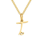 Gouden Letter & Hartje Ketting