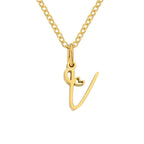 Gouden Letter & Hartje Ketting