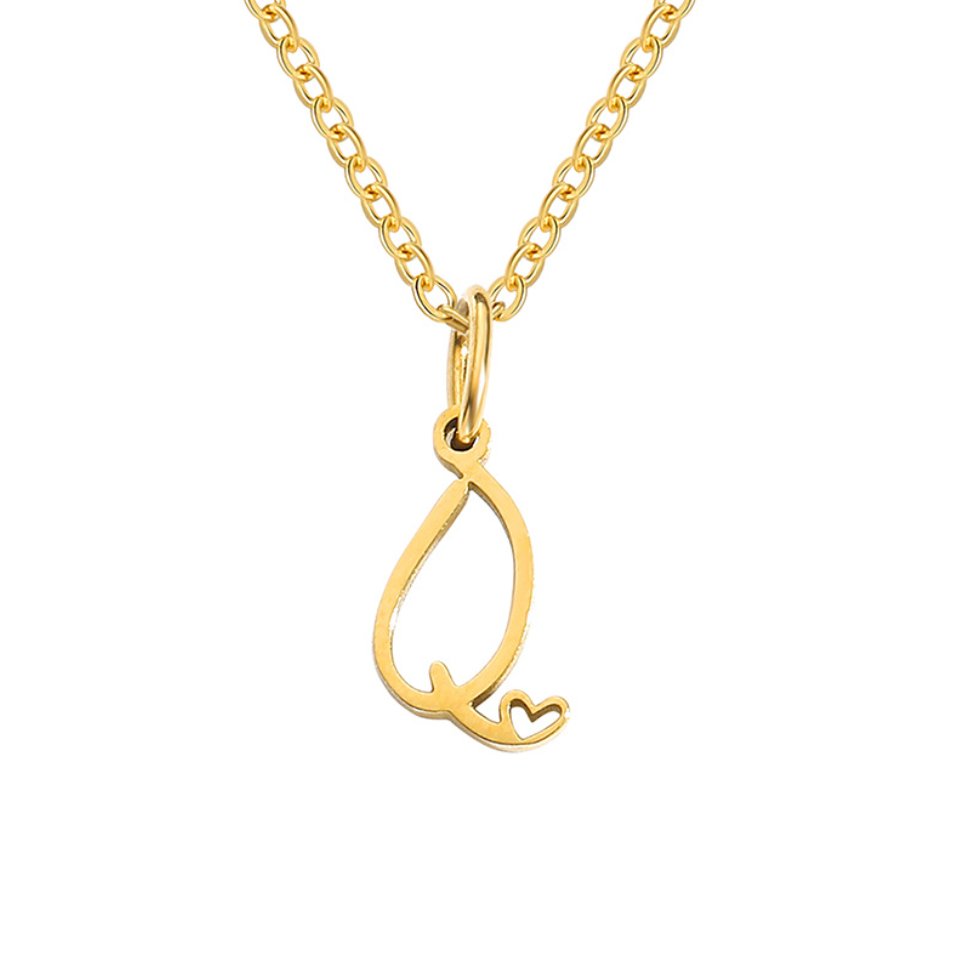 Gouden Letter & Hartje Ketting