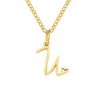 Gouden Letter & Hartje Ketting
