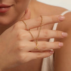 Gouden Letter & Hartje Ketting