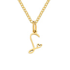 Gouden Letter & Hartje Ketting