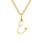 Gouden Letter & Hartje Ketting