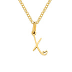 Gouden Letter & Hartje Ketting