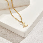Gouden Letter & Hartje Ketting