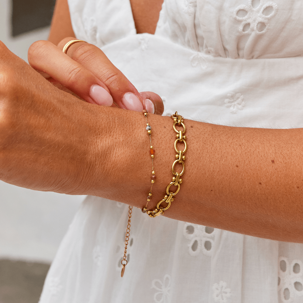 Gouden Schakel Armband