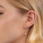 Gouden Maria Parel Drop Oorbellen